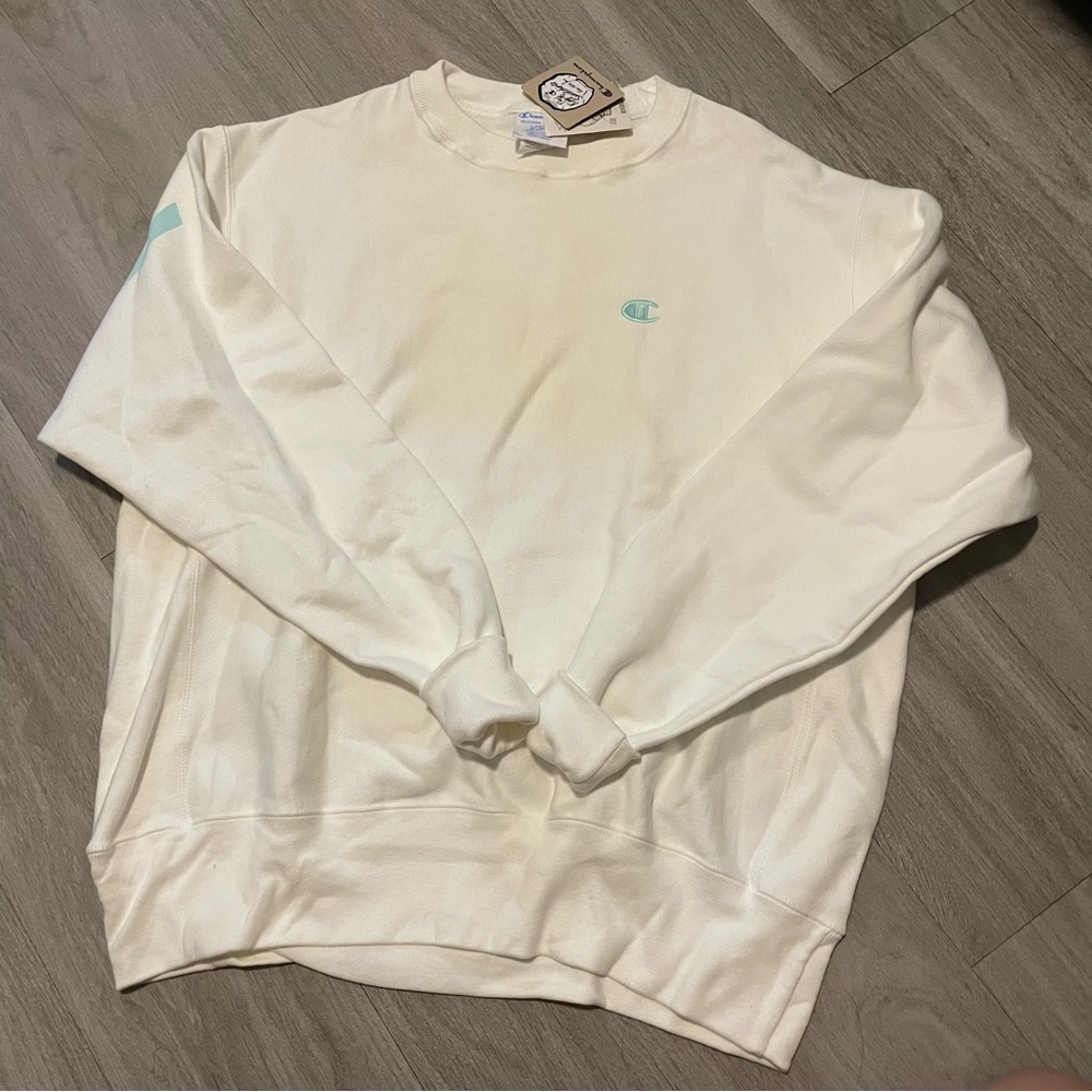 White blue champion sweater